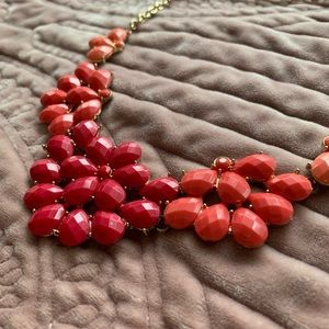 Red and orange crystal bubble necklace